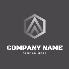 Steel Logo Gray Polygon and Steel logo design