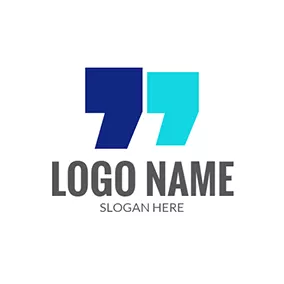 Comma Logo Green and Blue Comma Symbol logo design