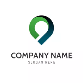 GPS Logo Green and Blue Gps Location logo design