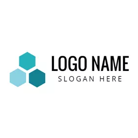 Science & Technology Logo Green and Blue Hexagon logo design