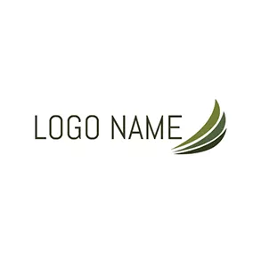 Abstract Logo Green and Blue Wing logo design