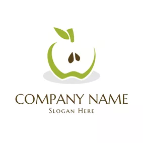 Diet Logo Green and Brown Apple logo design