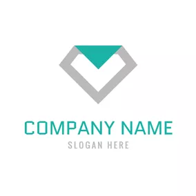 Fashion & Beauty Logo Green and Gray Diamond logo design