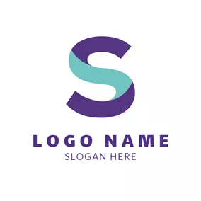 Letter Logo Green and Purple Letter S logo design