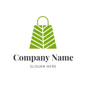 Fashion & Beauty Logo Green and White Bag logo design