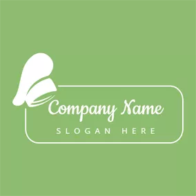 Restaurant Logo Green and White Chef Hat logo design
