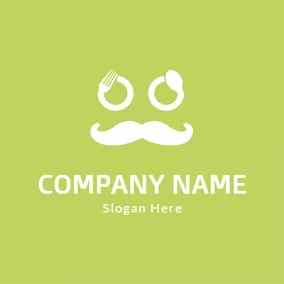 Menu Logo Green and White Cooking Chef logo design