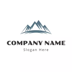 Eco Logo Green and White Mountain logo design