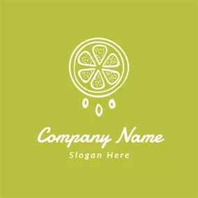 Food & Drink Logo Green and White Orange logo design