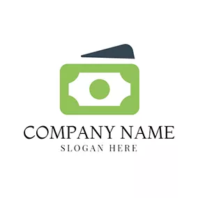 Paper Logo Green and White Paper Money logo design