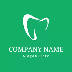 Abstract Logo Green and White Teeth logo design