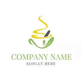 Herbal Logo Green and Yellow Herbal Medicine logo design