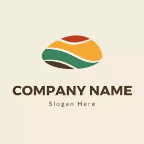 Stone Logo Green and Yellow Stone logo design