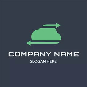 Website & Blog Logo Green Arrow and Website Icon logo design