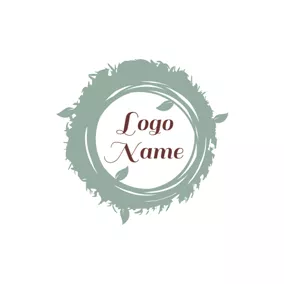 Bird Nest Logo Green Badge and Bird Nest logo design