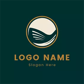 Golf Logo Green Brassie and Golf logo design