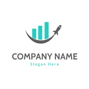 Science & Technology Logo Green Building and Black Rocket logo design