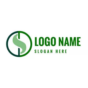 Finance & Insurance Logo Green Circle and Abstract Dollar logo design