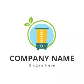 Scale Logo Green Circle and Blender logo design