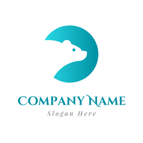 logo bear in negative space design