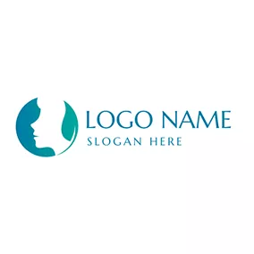 Spa Logo Green Circle and White People logo design