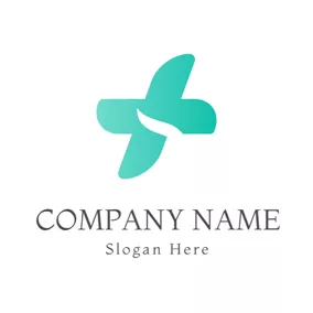 Health Logo Green Cross and Health logo design