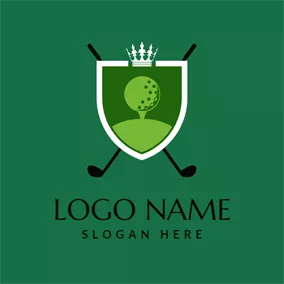 Emblem Logo Green Golf Club logo design