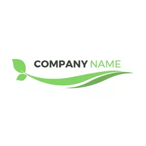Life Logo Green Growing Leaves logo design