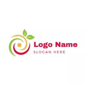 Mexican Restaurant Logo Green Leaf and Blender Blade logo design