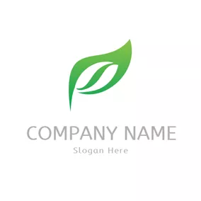 Spring Logo Green Leaf and Seed logo design