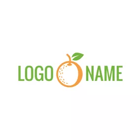 Food & Drink Logo Green Leaf and Yellow Orange logo design