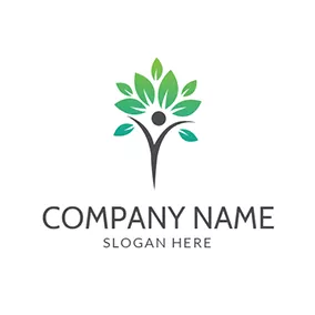 Medical & Pharmaceutical Logo Green Lotus and People Symbol logo design