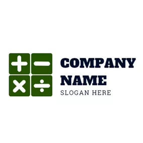Finance & Insurance Logo Green Mathematical Symbol logo design