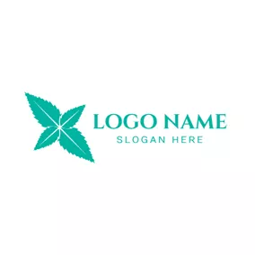 Mint Logo Green Mint Leaf logo design