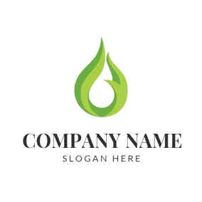Petrol Logo Green Oil Drop logo design