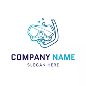 Diving Logo Green Scuba Diving Label logo design