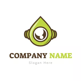 機器人logo Green Shape Robot Head logo design