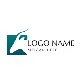 Impala Logo Green Square and Impala Outline logo design