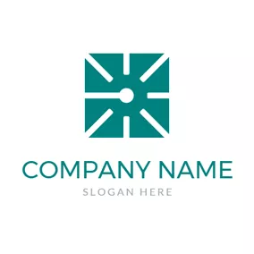 Science & Technology Logo Green Square and White Line logo design