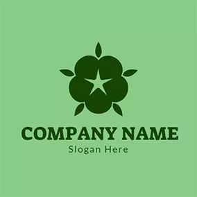 Cotton Logo Green Star and Blue Cotton logo design