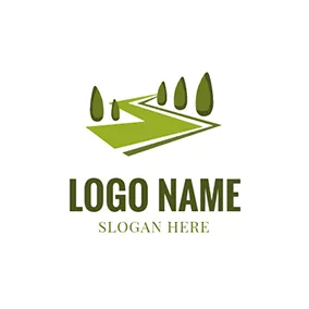 Life Logo Green Tree and Landscaping logo design