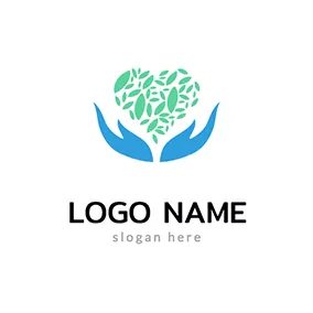 Non-profit Logo Hand and Leaves logo design