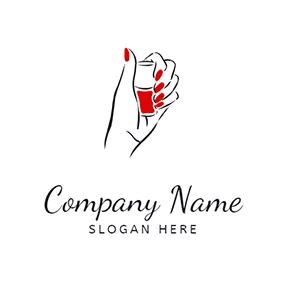 Manicure Logo Hand and Nail Polish logo design