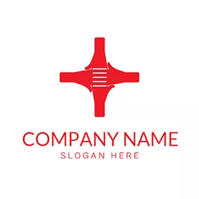 First Aid Logo Hands and Cross logo design