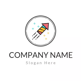 Flugzeuglogo Happy Colorful House logo design