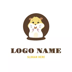 Hamster Logo Happy Smile Hamster Design logo design