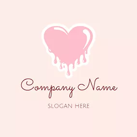 愛Logo Heart Love and Slime logo design
