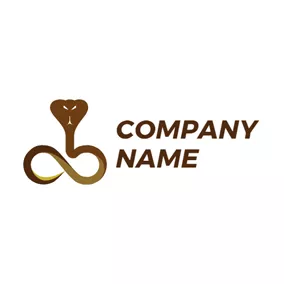 Cobra Logo Heart Shape and Coiled Cobra logo design