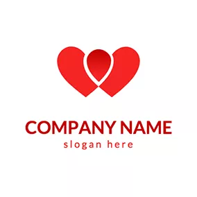 Non-profit Logo Hearts and Blood Drop logo design