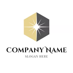 Ray Logo Hexagon and White Ray logo design